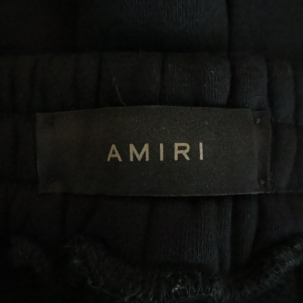 AMIRI(アミリ) 25SS LOGO SHORT ロゴプリントショーツ スウェットハーフパンツ ブラック SRAMJYSH1025SMRBC012