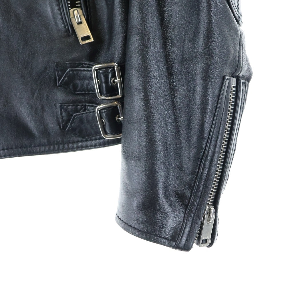 DIESEL(ディーゼル) ダブルライダースジャケット ラムレザージャケット ブラック TR00856B