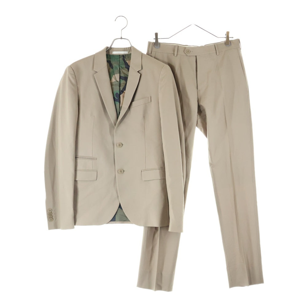 VALENTINO(ヴァレンティノ) セットアップスーツ 裏地ミリタリーカモ テーラードジャケット スラックスパンツ ベージュ IV0CBL00