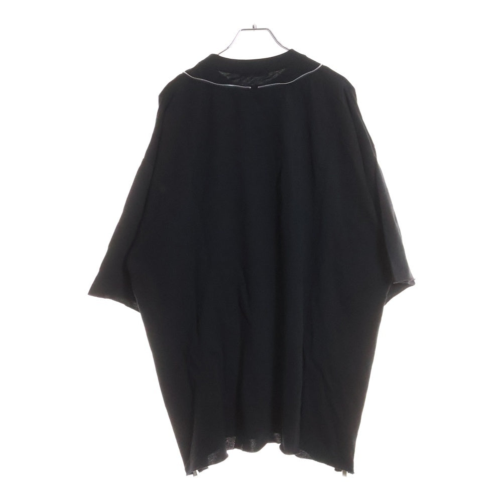 UNDERCOVER(アンダーカバー) 25SS ジップデザインクルーネック半袖Tシャツ カットソー ブラック UC1E4814