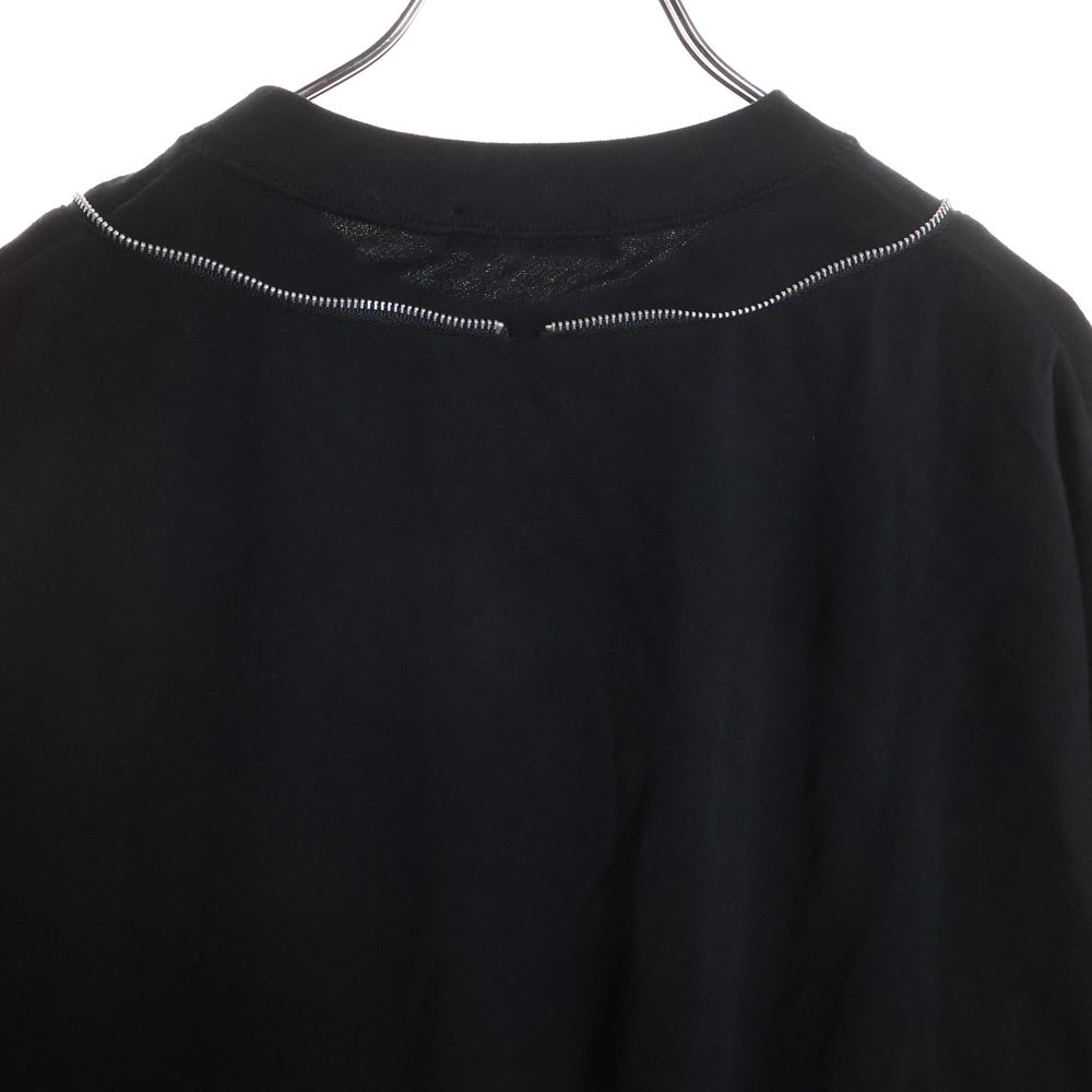 UNDERCOVER(アンダーカバー) 25SS ジップデザインクルーネック半袖Tシャツ カットソー ブラック UC1E4814
