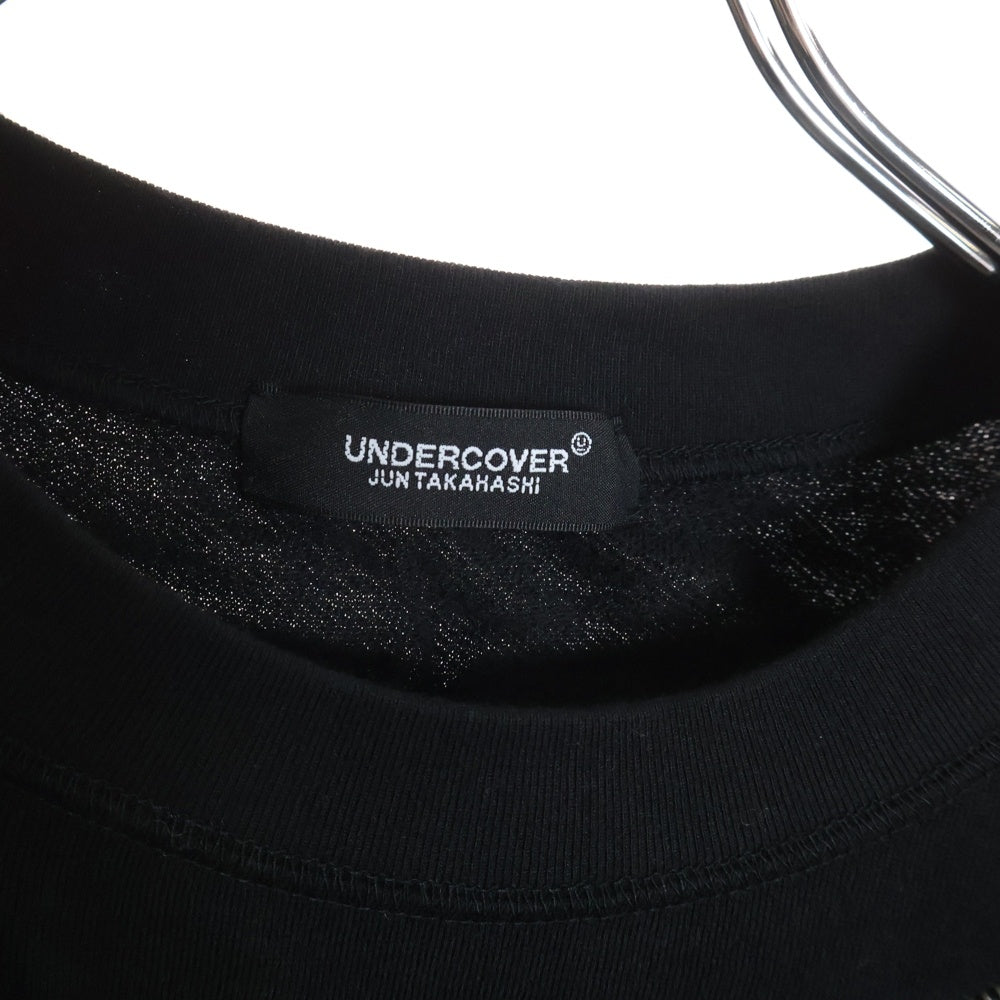 UNDERCOVER(アンダーカバー) 25SS ジップデザインクルーネック半袖Tシャツ カットソー ブラック UC1E4814