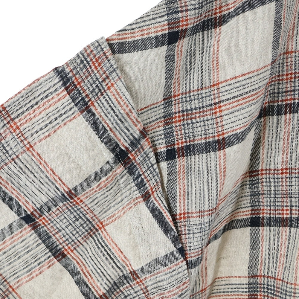 UNDERCOVER(アンダーカバー) 25SS プルオーバーシャツ フード付き チェックシャツ ベージュ UC1E4406