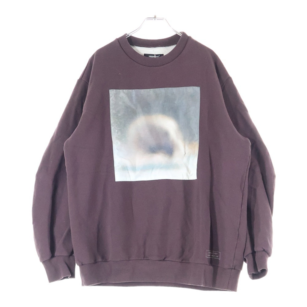 UNDERCOVER(アンダーカバー) グラフィッククルーネック スウェット 長袖ロングスリーブTシャツ バーガンディー UC1E4802-6