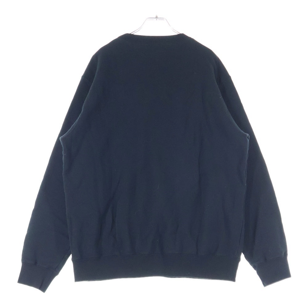 UNDERCOVER(アンダーカバー) 24AW ×TWINPEAKS ツインピークス 裏起毛 片ジップポケット クルーネック 長袖スウェット トレーナー ブラック UC2D4802-1
