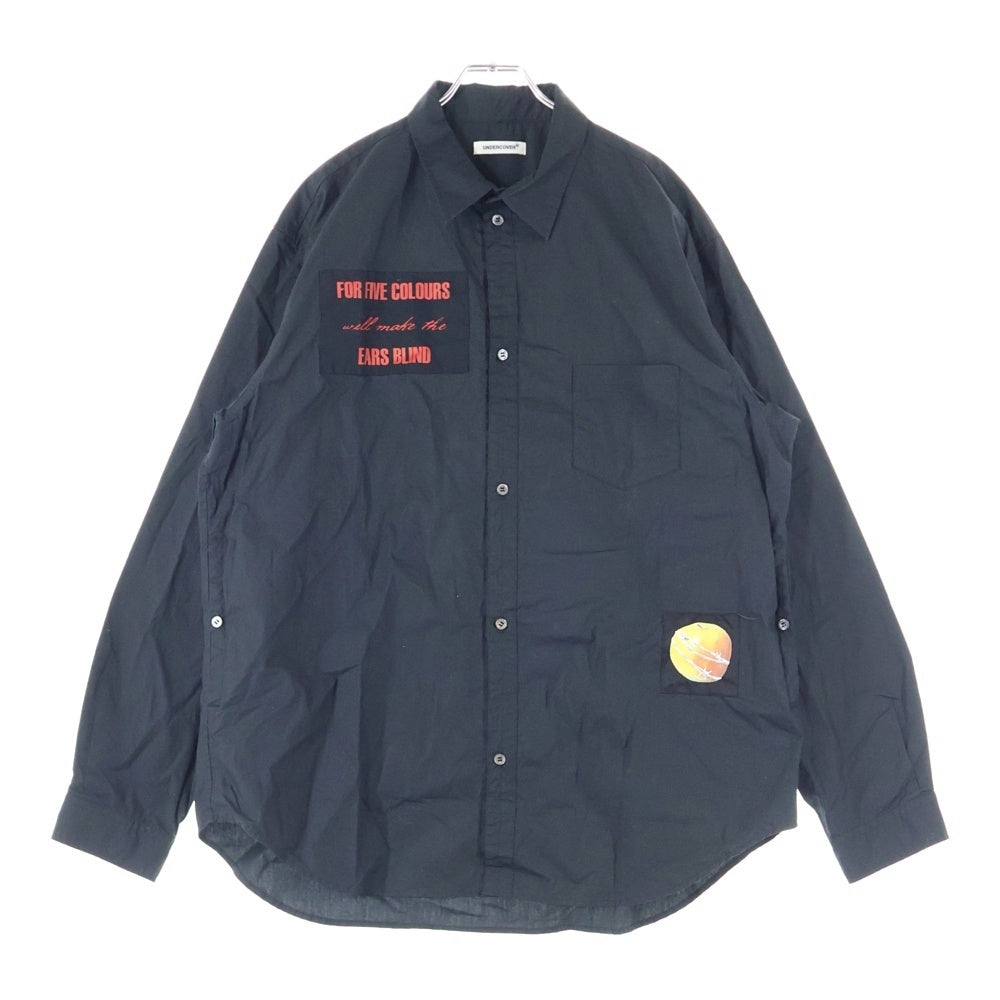 UNDERCOVER(アンダーカバー) 25SS パッチワーク 長袖シャツ ブラック UP1E4406-1