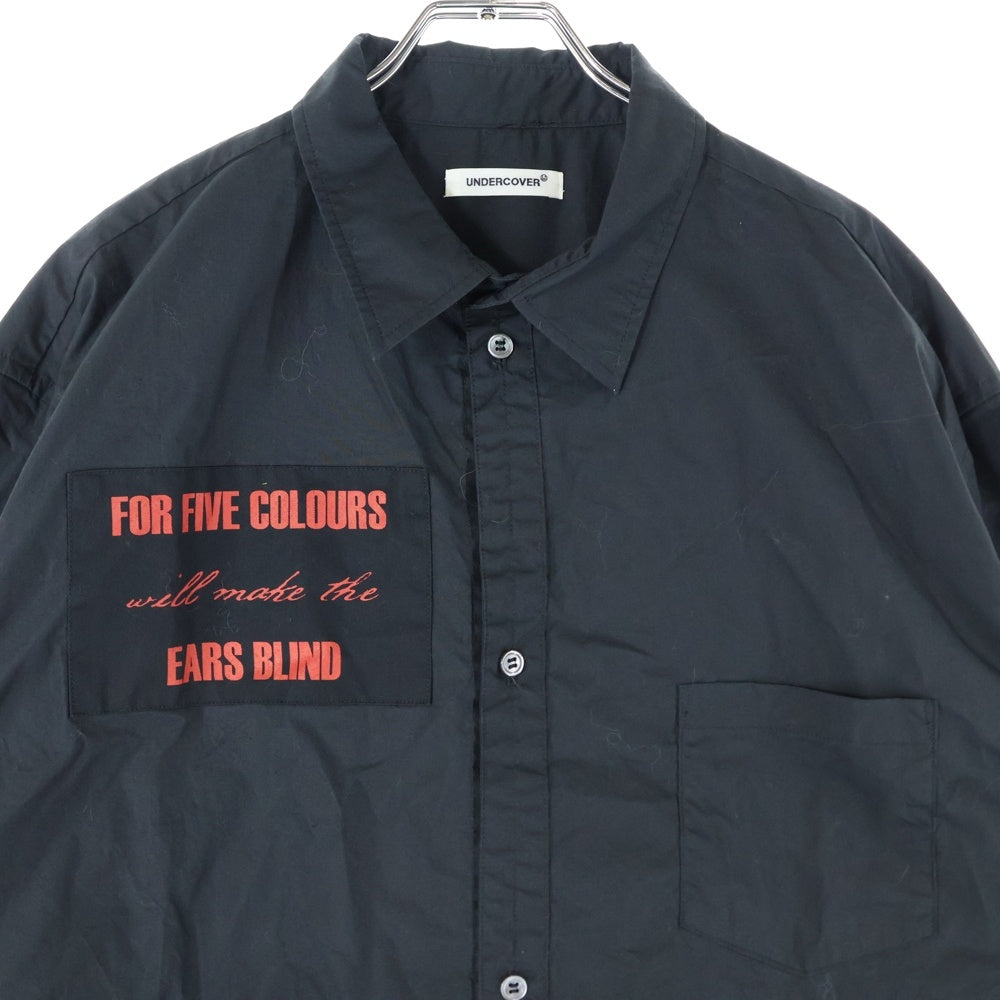 UNDERCOVER(アンダーカバー) 25SS パッチワーク 長袖シャツ ブラック UP1E4406-1