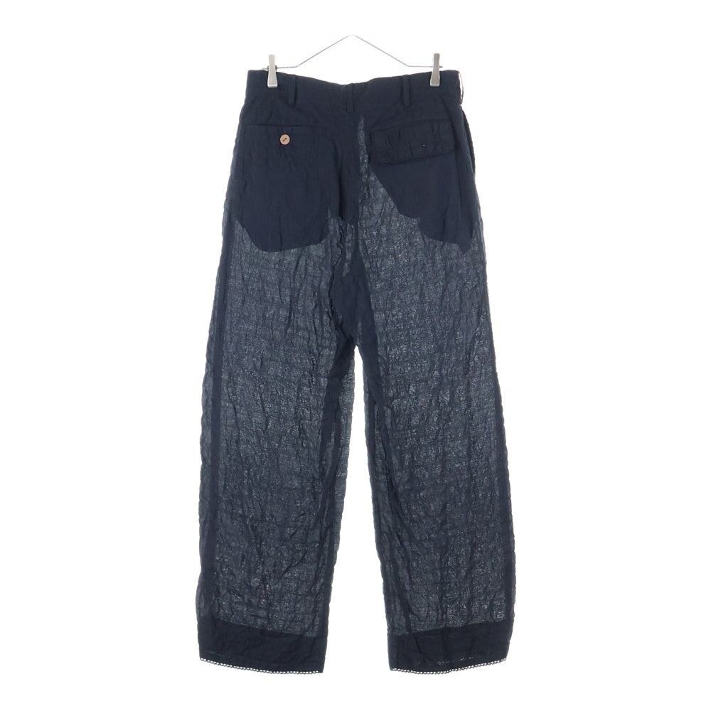 UNDERCOVER(アンダーカバー) 25SS サイドラインパンツ ボタンカラーデザインスラックスパンツ ブラック UC1E4504