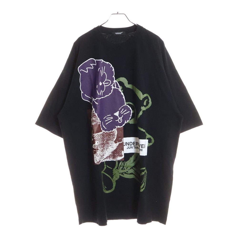 UNDERCOVER(アンダーカバー) BIGTEE COLLAGE BEAR ビックベアー 半袖Tシャツ カットソー ブラック UC1E4893-3