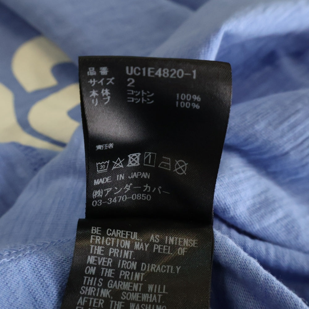 UNDERCOVER(アンダーカバー) 25SS フロントプリント 半袖Tシャツ カットソー ブルー UC1E4820-1