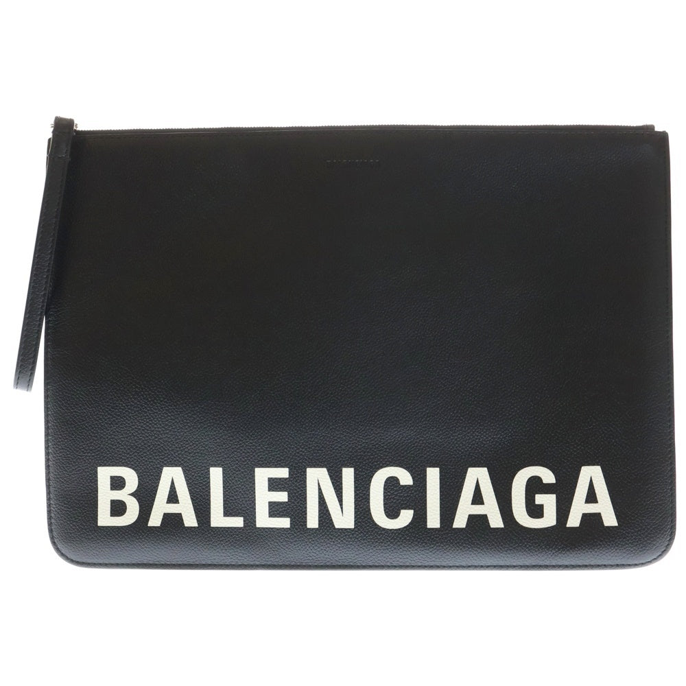 BALENCIAGA(バレンシアガ) ロゴプリント クラッチバッグ セカンドバッグ ブラック 630626 レディース