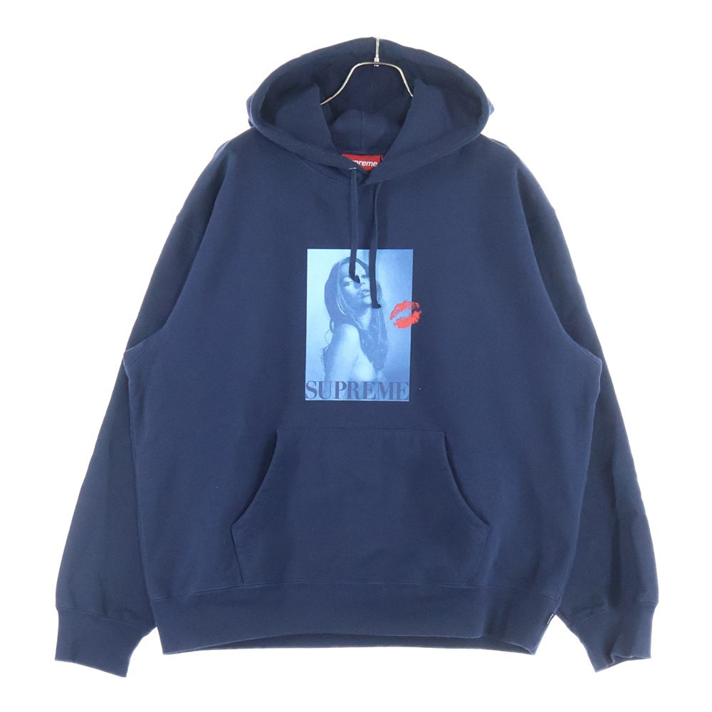 SUPREME(シュプリーム) 24AW Kate Moss Hooded ケイトモス プリント プルオーバーパーカー スウェットフーディ ネイビー