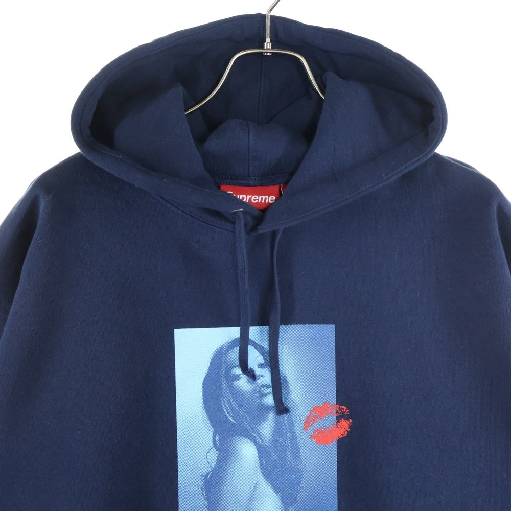 SUPREME(シュプリーム) 24AW Kate Moss Hooded ケイトモス プリント プルオーバーパーカー スウェットフーディ ネイビー