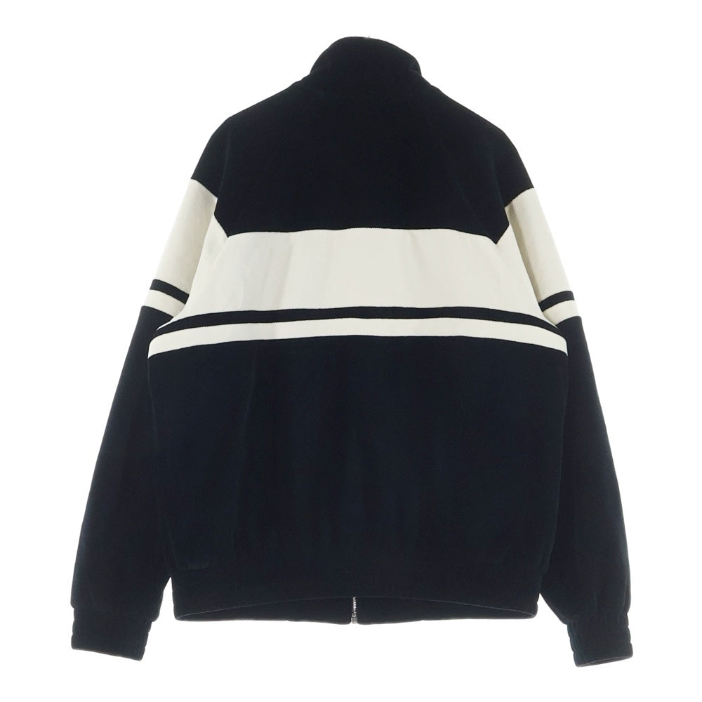 CELINE(セリーヌ) バイカラー ベルベット トラックジャケットブルゾン ブラック/ホワイト RV0GB748Q