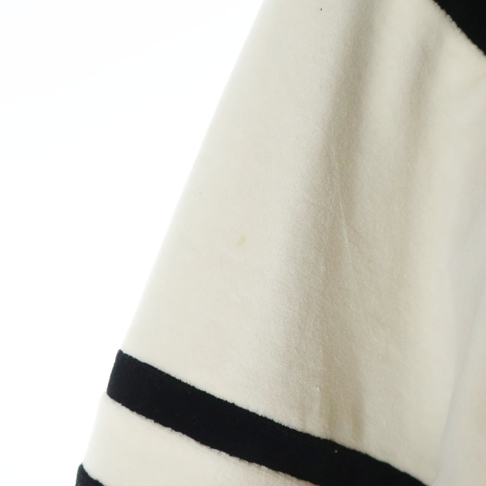 CELINE(セリーヌ) バイカラー ベルベット トラックジャケットブルゾン ブラック/ホワイト RV0GB748Q