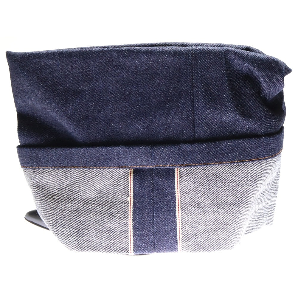 LOEWE(ロエベ) デニム フォールド ドッキングシューズ パンプス ブラック/インディゴ L815285X67 レディース