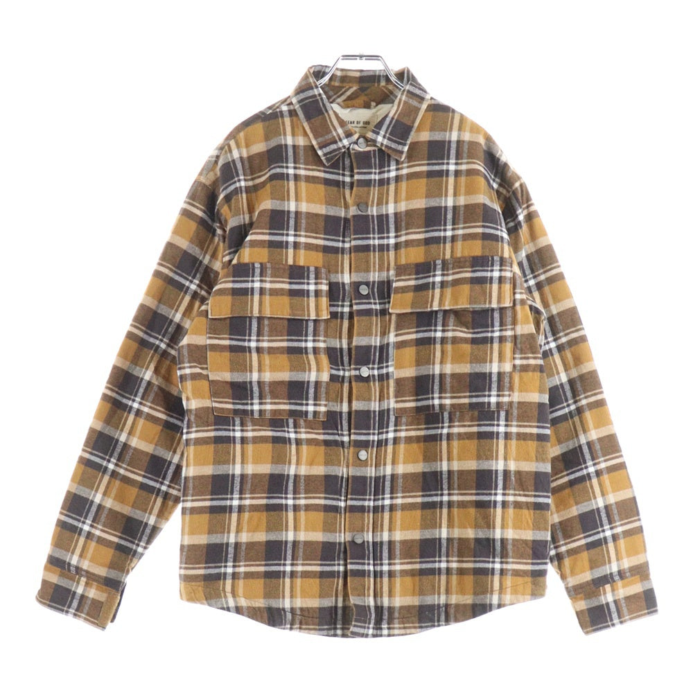 FEAR OF GOD(フィアオブゴッド) Plaid Flannel Shirt Jacket プレイドフランネルチェックシャツジャケット ブラウン