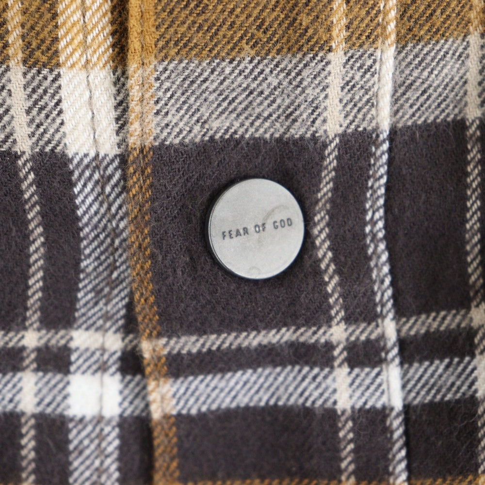 FEAR OF GOD(フィアオブゴッド) Plaid Flannel Shirt Jacket プレイドフランネルチェックシャツジャケット ブラウン