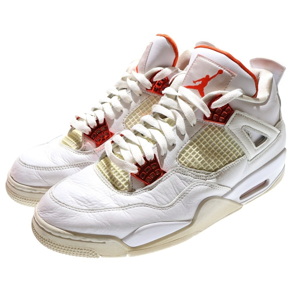 NIKE(ナイキ) AIR JORDAN 4 RETRO TEAM ORANGE エアジョーダン4 レトロ チームオレンジ ハイカットスニーカー ホワイト/オレンジ US10/28cm CT8527-118