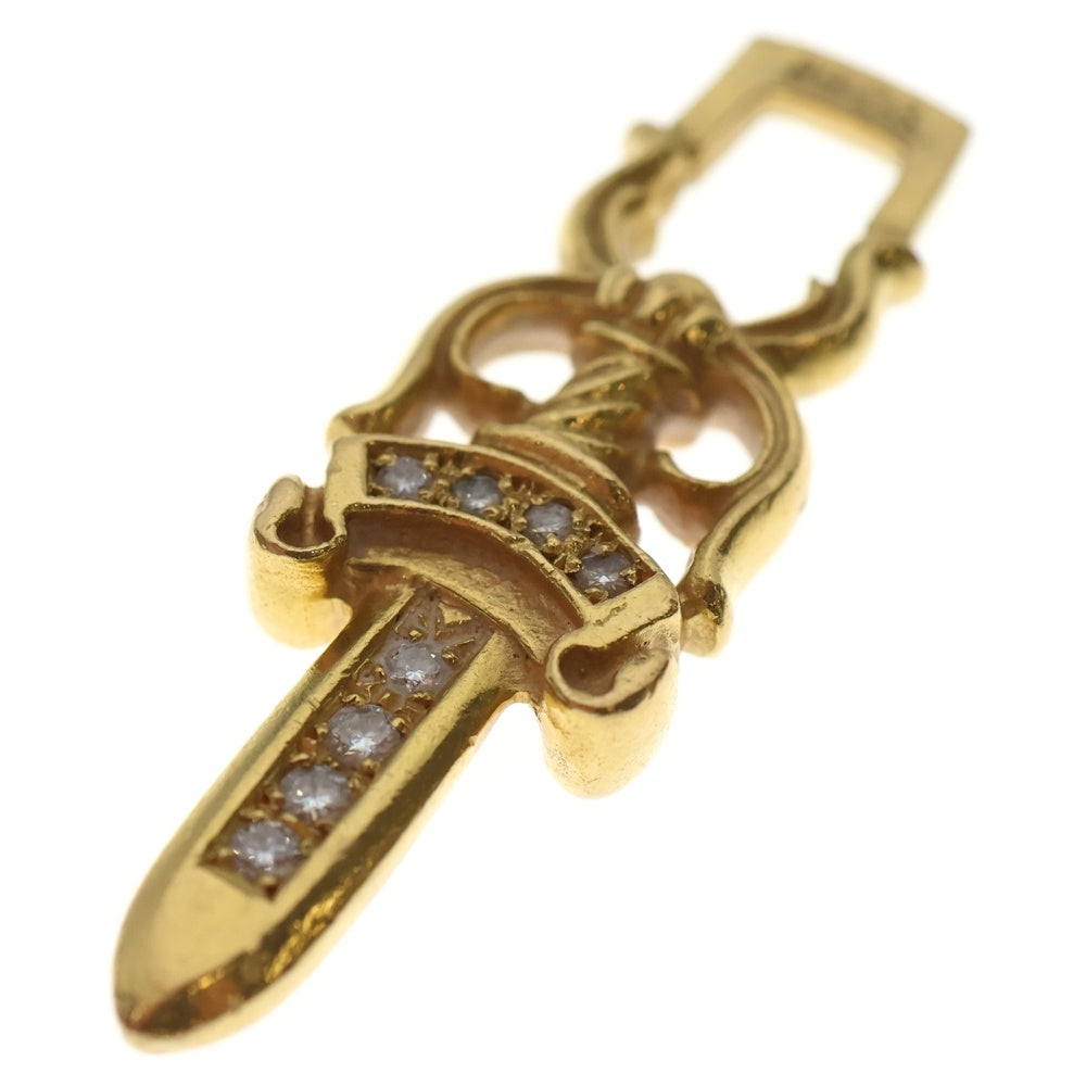 CHROME HEARTS(クロムハーツ) 22K #10 DAGGER A/DIA #10ダガー アフターPAVEダイヤ ペンダントトップ ゴールド BCA032