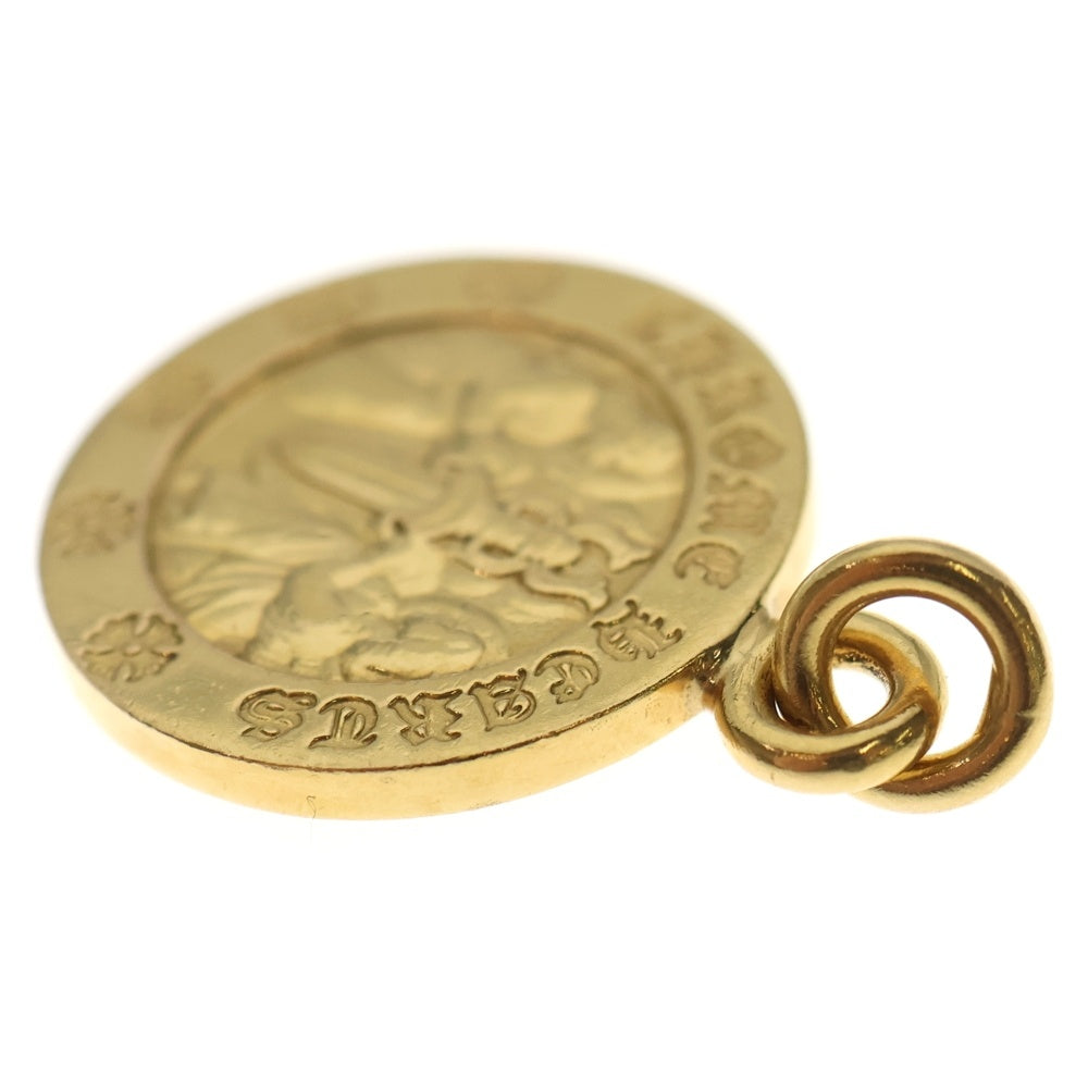 CHROME HEARTS(クロムハーツ) 22K CHRM ANGL MDL エンジェルメダルチャーム V2 ゴールドネックレストップ ゴールド