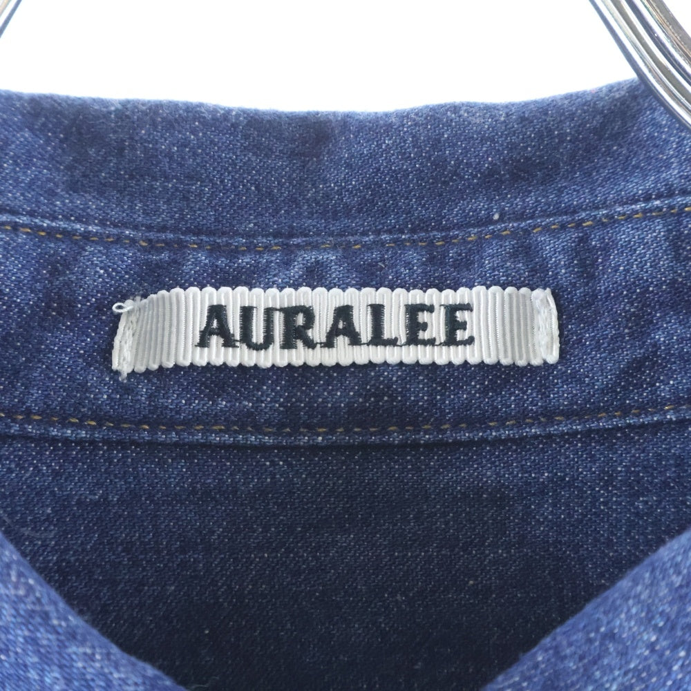 AURALEE(オーラリー) 25SS SELVEFGE LIGHT OZ DENIM SHIRT セルビッチライトオンスデニムシャツ 長袖コットンシャツ インディゴ A25SS01SD