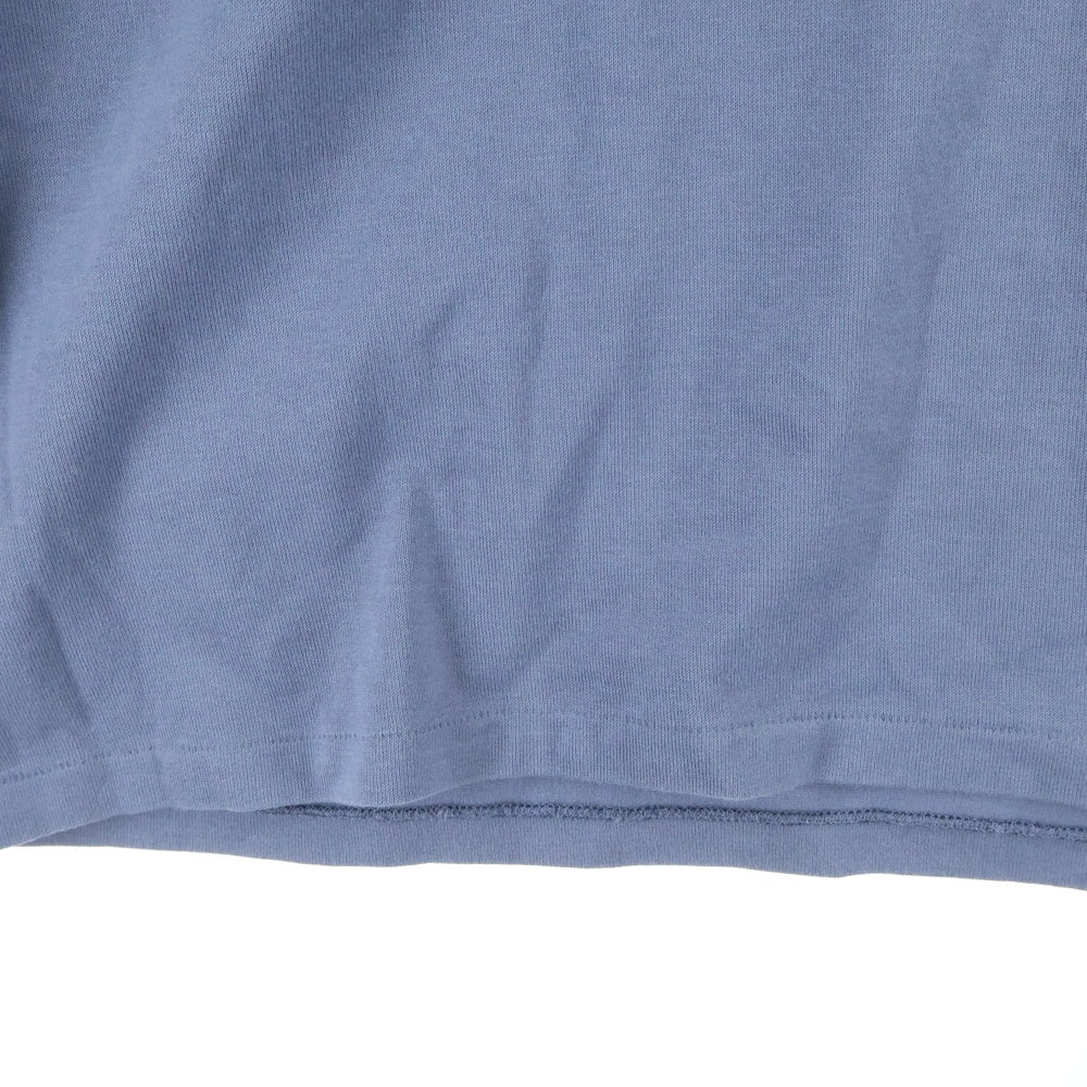 AURALEE(オーラリー) 24AW LUSTER PLAITING HI NECK L/S TEE プレーティング ハイネック ロングスリーブ長袖Tシャツ カットソー ブルー A00P03GT