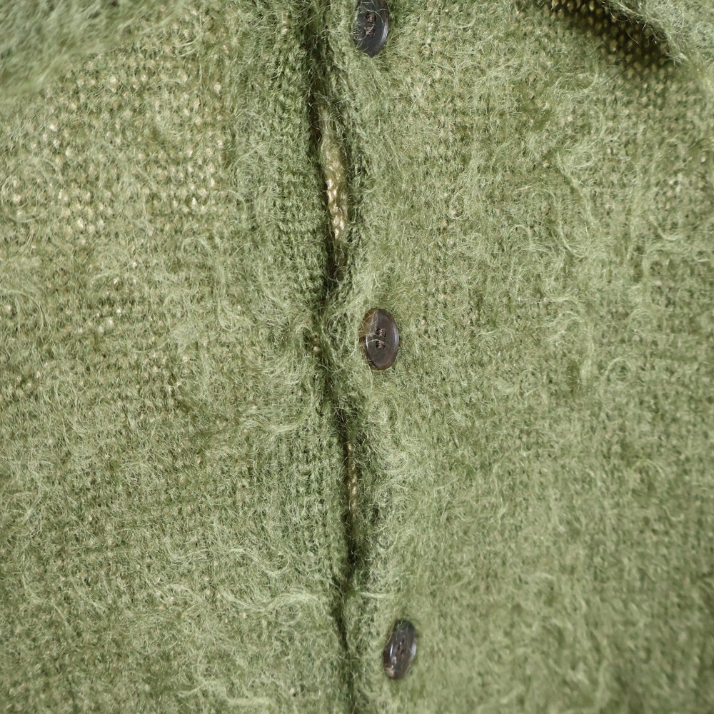 AURALEE(オーラリー) 25AW BRUSHED SUPER KID MOHAIR KNIT POLO ブラッシュドスーパーキッドモヘアニットポロ ニット カーキ A25AP01KM