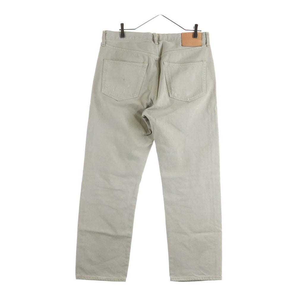 Acne Studios(アクネ ストゥディオズ) 2003 リラックスフィット クラッシュ加工デニムパンツ ストレートパンツ ベージュ B00326