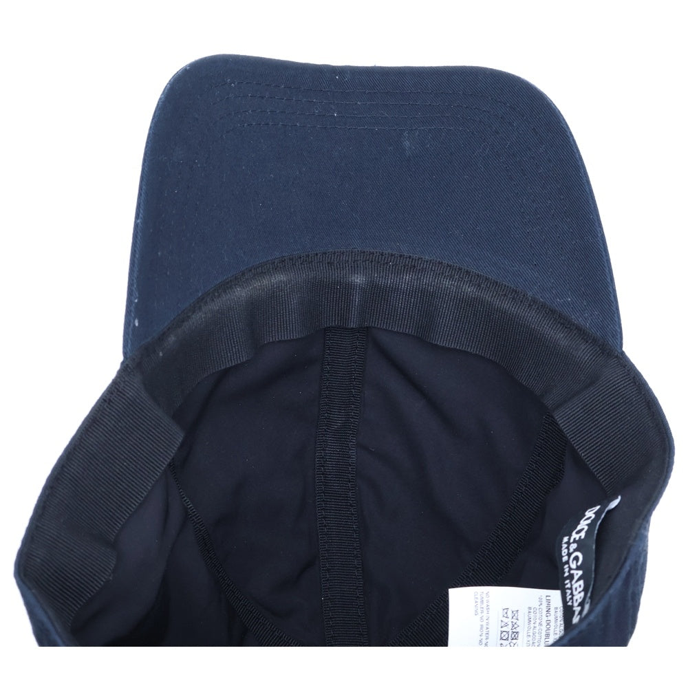 DOLCE & GABBANA(ドルチェアンドガッバーナ) 17SS クラウンロゴプリント ベースボールキャップ 帽子 ブラック