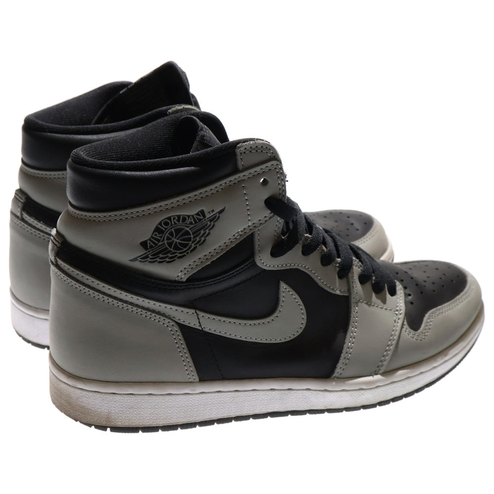 NIKE(ナイキ) AIR JORDAN 1 RETRO HIGH OG SHADOW 2.0 エアジョーダン1 シャドウ 2.0 ハイカットスニーカー グレー/ブラック US10/28cm 555088-035