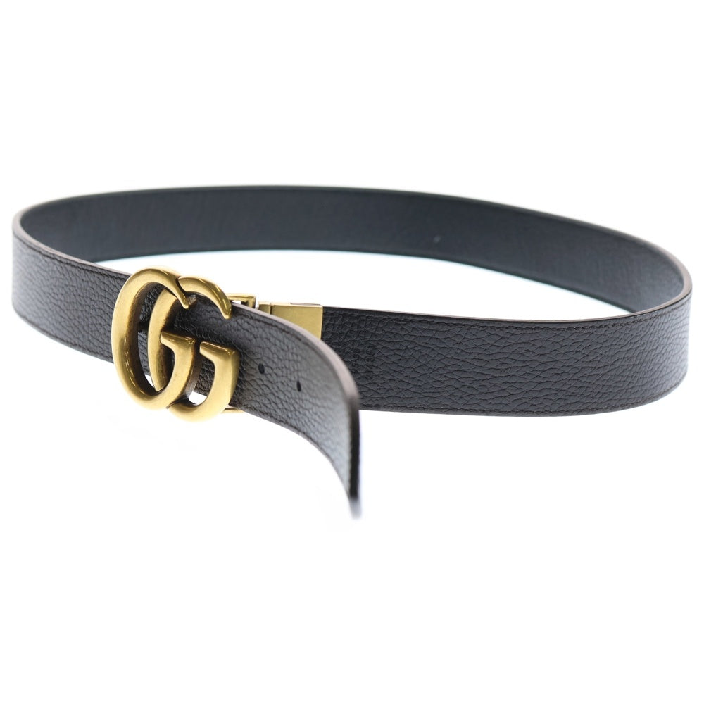 GUCCI(グッチ) GGマーモント レザーベルト ブラック 474350