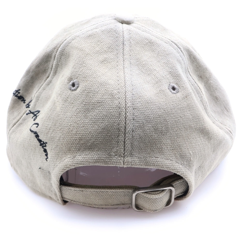 READY MADE(レディメイド) 18AW US MAIL VINTAGE COTTON 再構築 刺繍デザイン ベースボールキャップ 帽子 ベージュ