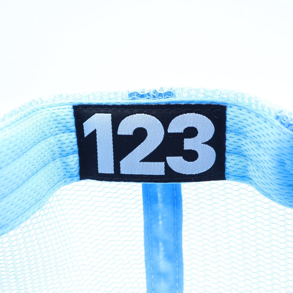 RRR123 RIVINGTON roi Rebis(リヴィントンロイレビス) ロゴプリント メッシュキャップ 帽子 ブルー