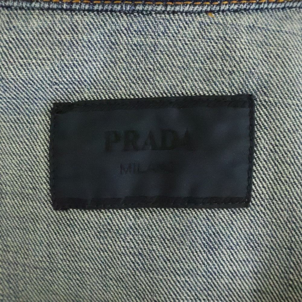 PRADA(プラダ) 24SS トライアングルロゴ プレートデニムジャケット GEC066 S212 14EF インディゴ