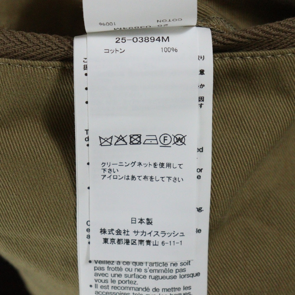 Sacai(サカイ) 25ss Cotton Chino Pants コットンチノパンツ ストレートパンツ ベージュ 25-03894M