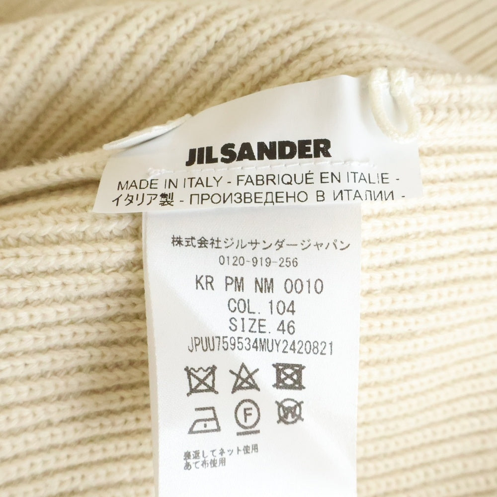 JIL SANDER(ジルサンダー) タートルネックセーター コットンリブニット ホワイト JPUU75953MUY2420821