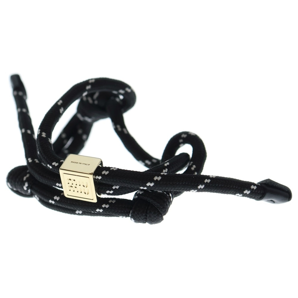 miumiu(ミュウミュウ) コード ブレスレット バングル ブラック レディース