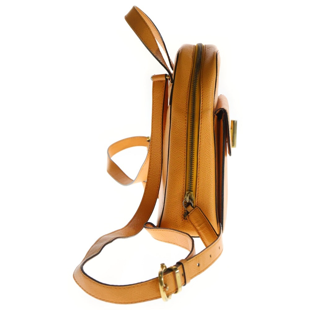 CELINE セリーヌ ターンロック ミニ レザーリュック バックパック オレンジ CELINE(セリーヌ) ターンロック ミニ レザーリュック バックパック
