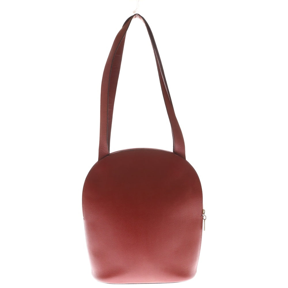 CELINE(セリーヌ) OLD オールド ロゴリングハンドバック レザーショルダーバッグ レッド