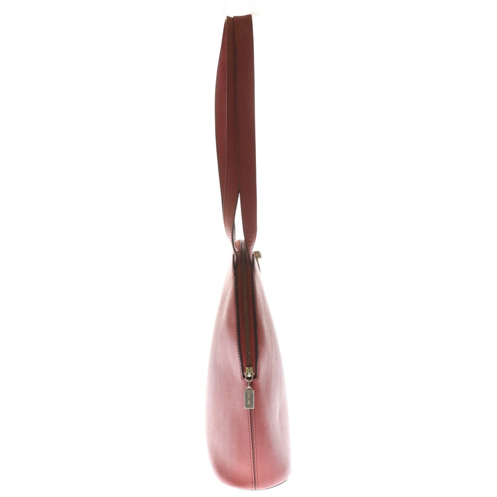 CELINE(セリーヌ) OLD オールド ロゴリングハンドバック レザーショルダーバッグ レッド