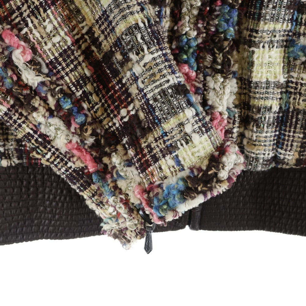 未使用★CHANEL★ツイード★リボンCOCO★ブルゾン★ジャケット CHANEL 18B Coco Neige Ribbon Tweed Puffer Jacket *New - Timeless
