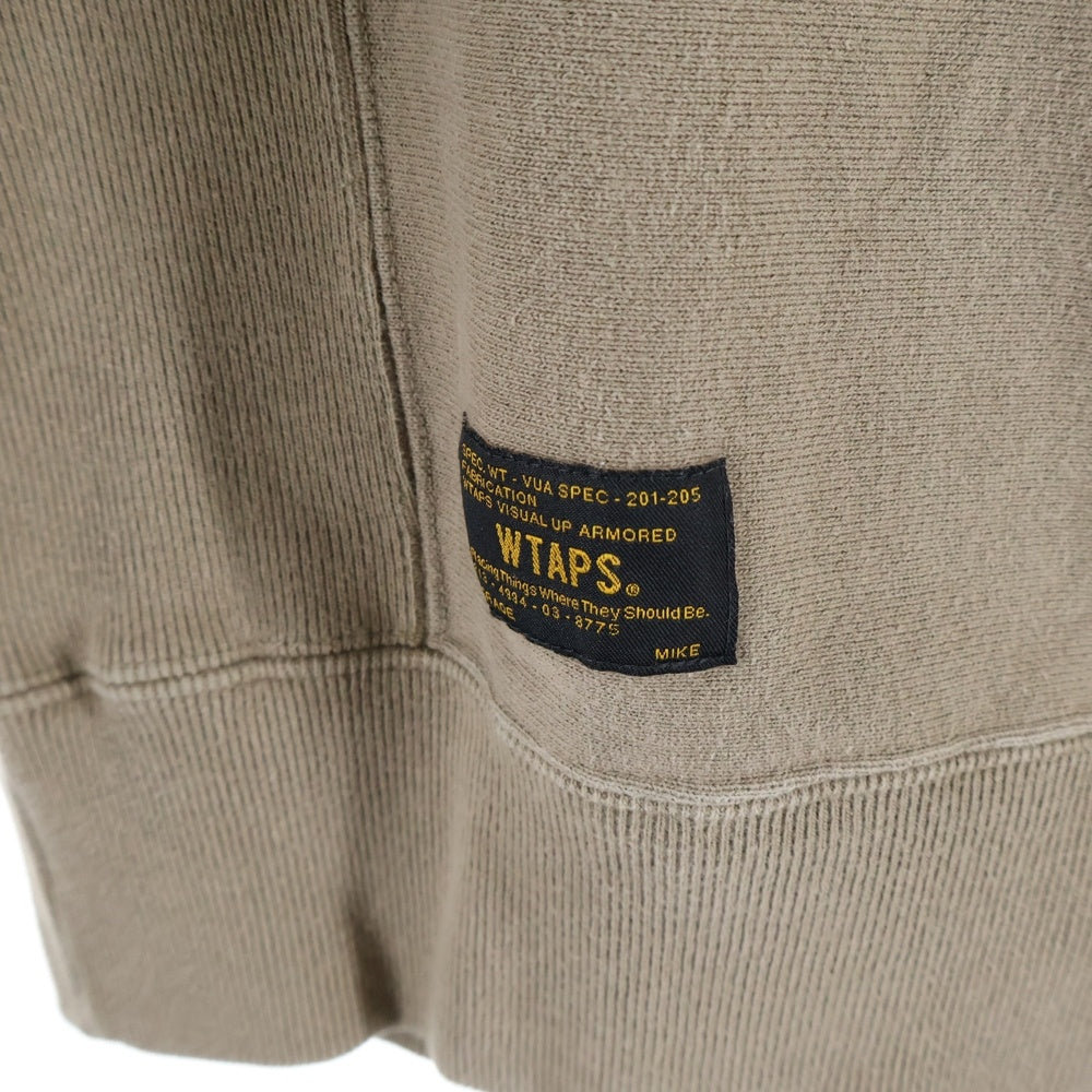 WTAPS(ダブルタップス) 17AW DESIGN CREW NECK SWEAT デザインクルーネック スウェット ロングスリーブ長袖Tシャツ ベージュ 172ATDT-CSM07