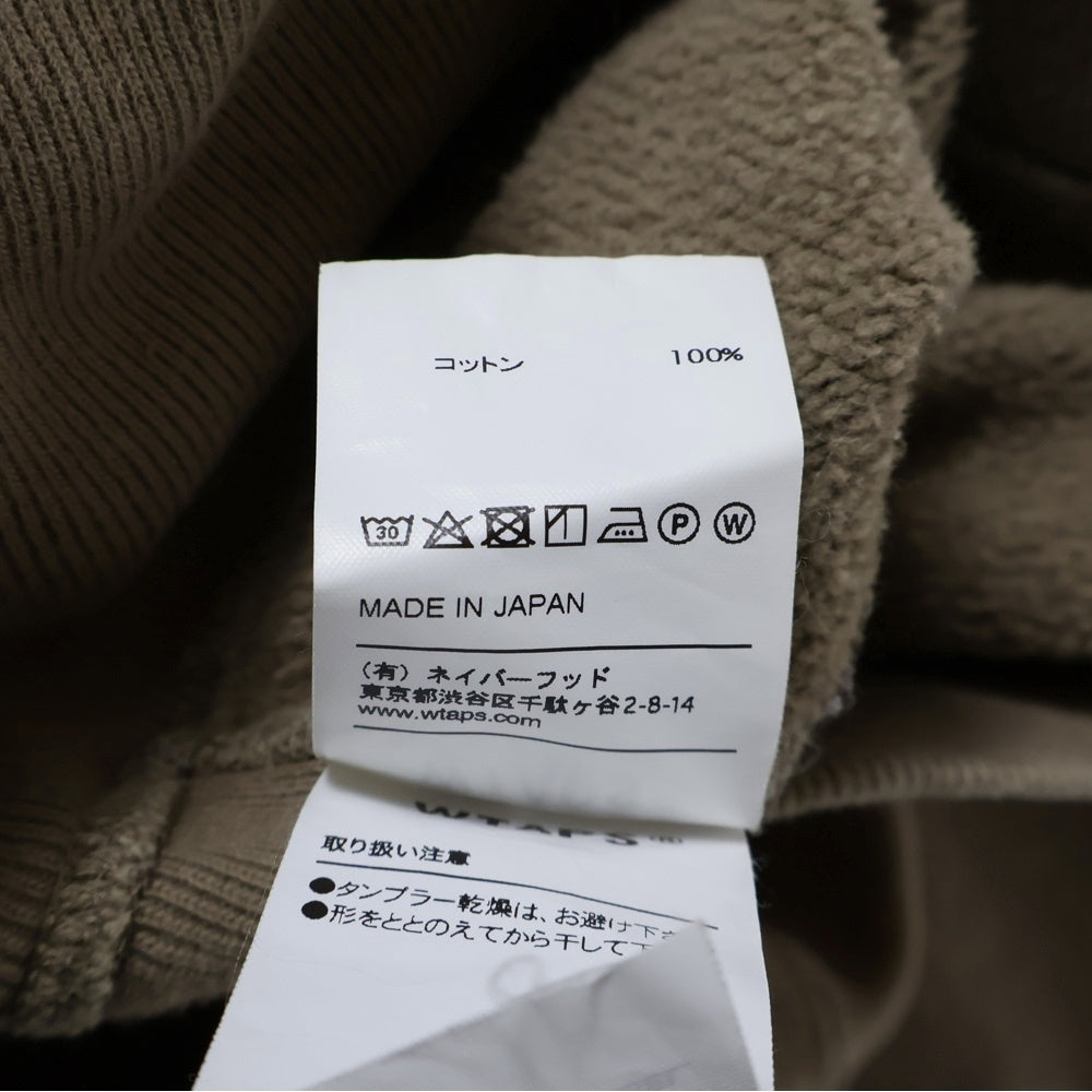 WTAPS(ダブルタップス) 17AW DESIGN CREW NECK SWEAT デザインクルーネック スウェット ロングスリーブ長袖Tシャツ ベージュ 172ATDT-CSM07
