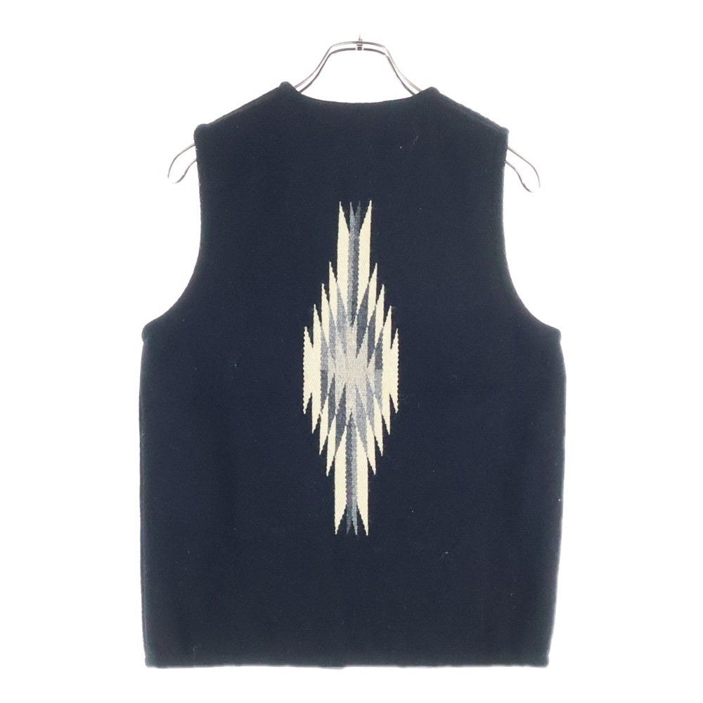 CENTINELA(センチネラ) チマヨベスト ウールベスト ブラック/ホワイト