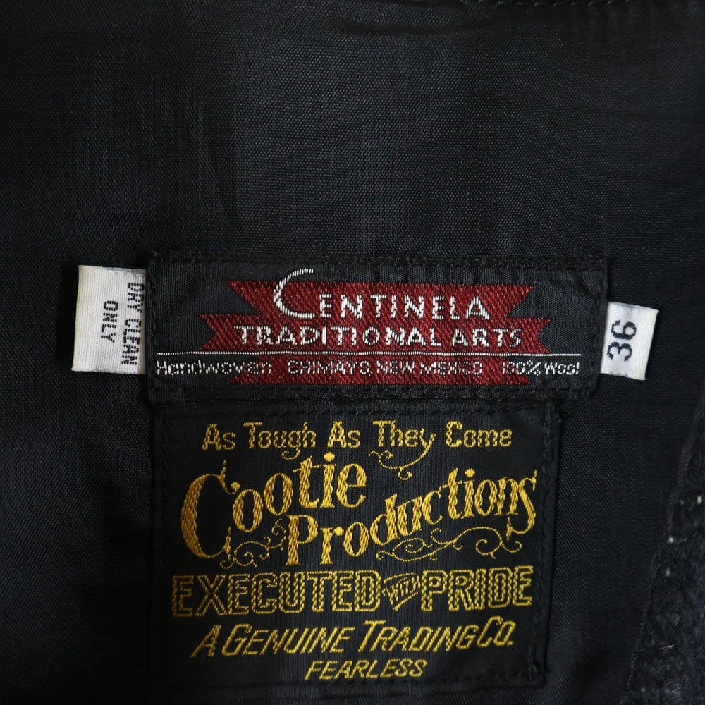 CENTINELA(センチネラ) チマヨベスト ウールベスト ブラック/ホワイト