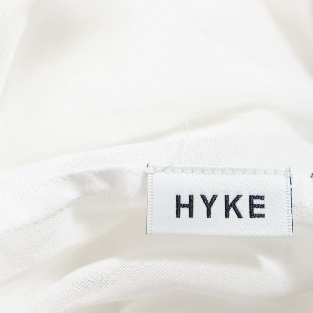 HYKE(ハイク) コットンボイルロングシャツ 長袖ワンピース レディース ホワイト