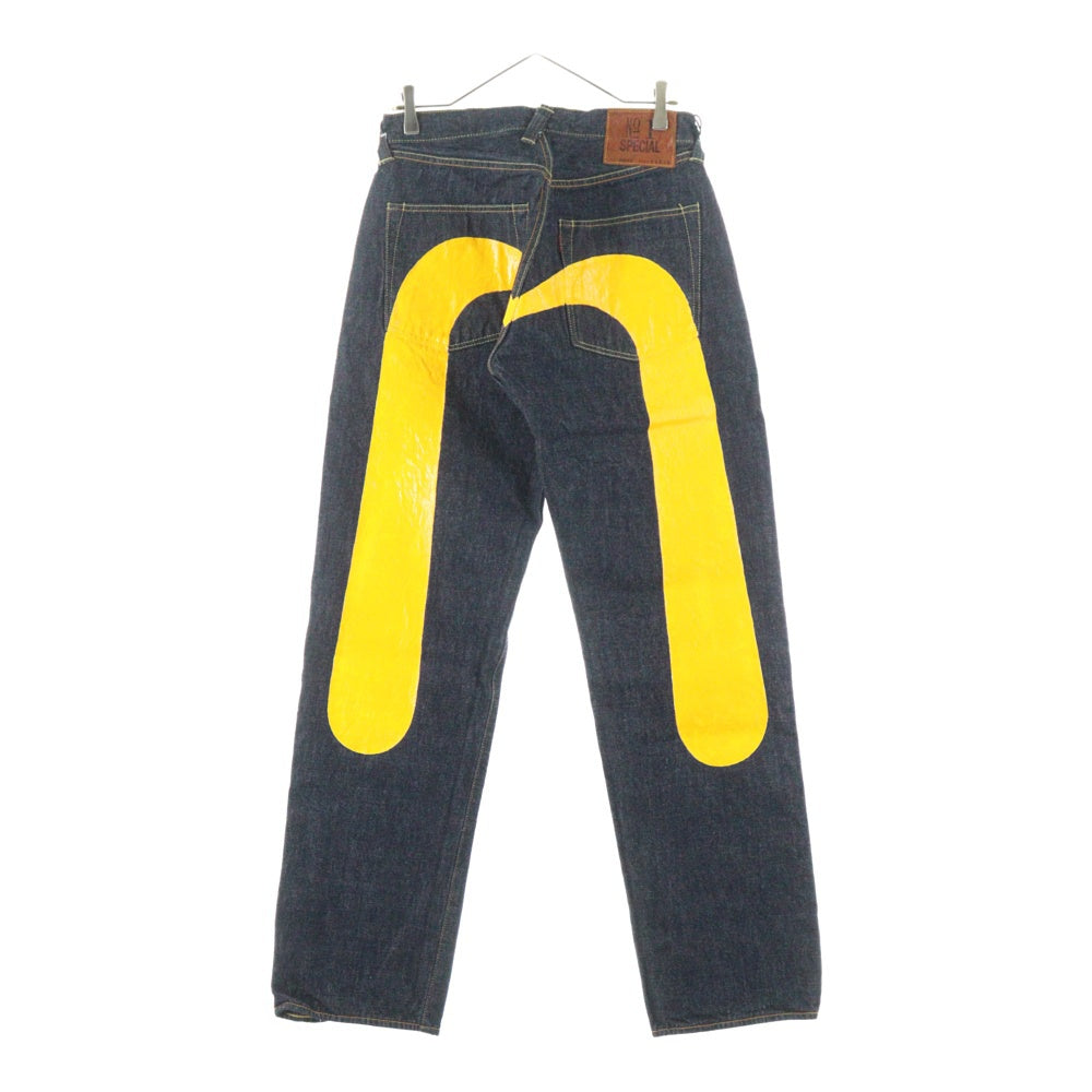 EVISU(エビス) DAICOCK PRINT JEANS ダイコック イエロープリント バギージーンズ デニムパンツ インディゴ 2EAHJM4JE125401DN