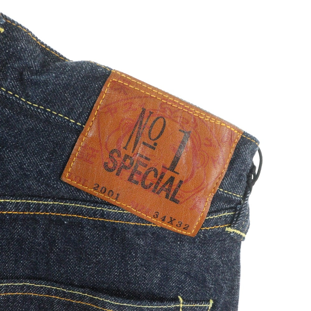 EVISU(エビス) DAICOCK PRINT JEANS ダイコック イエロープリント バギージーンズ デニムパンツ インディゴ 2EAHJM4JE125401DN