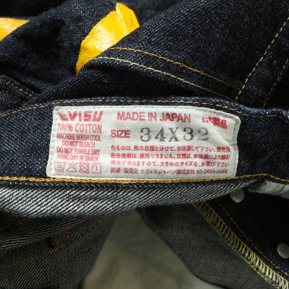 EVISU(エビス) DAICOCK PRINT JEANS ダイコック イエロープリント バギージーンズ デニムパンツ インディゴ 2EAHJM4JE125401DN